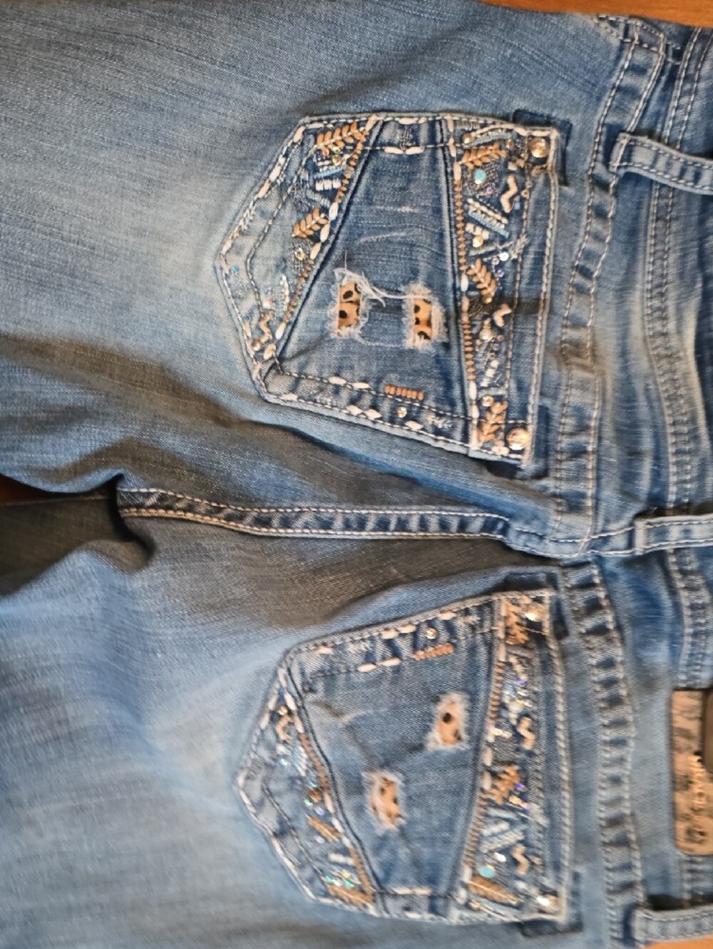 Grace In LA, Women's Light Blue Straight-Leg Jeans - Picture 5 of 13